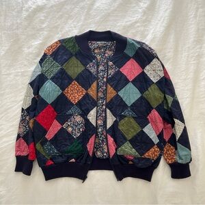 Vintage Handmade Quilted Patchwork Jacket
